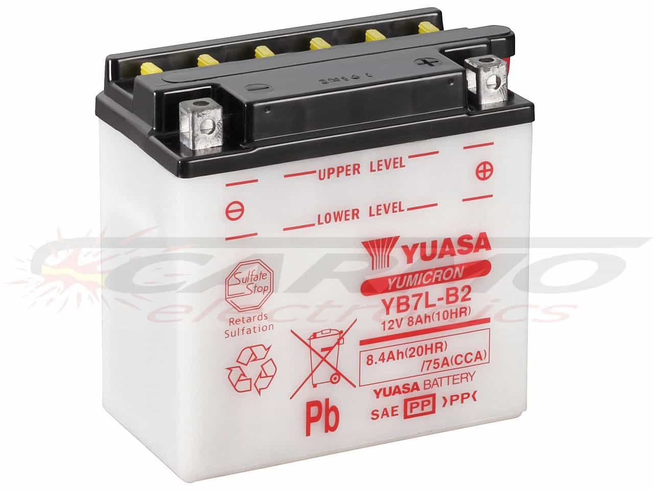 Yuasa YB7L-B2 accu Yamaha YP125 YP150 YP180 MBK Skyliner 125 - Click Image to Close